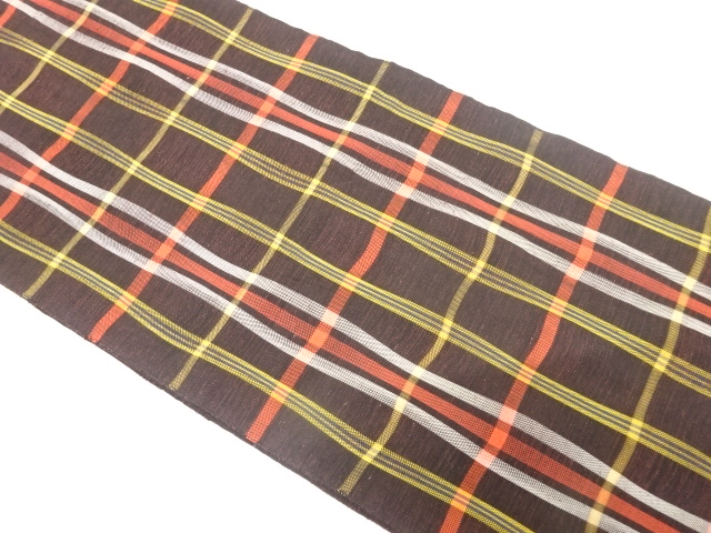 JAPANESE NAGOYA OBI / WOVEN GRID